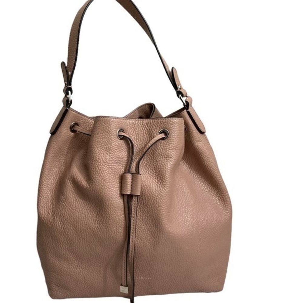 Cocinellle pink leather drawstring bucket bag